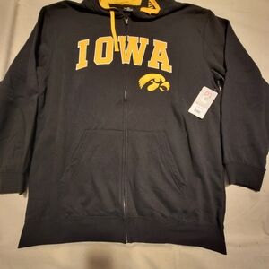 Iowa Hawkeyes Black & Gold Zip Hoodie XXLT
